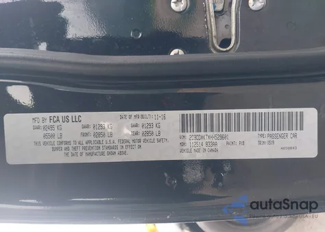 2017 Dodge Charger Police Awd из США, поврежденный, VIN 2C3CDXKTXHH529601